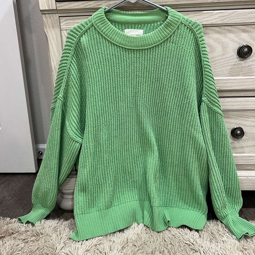Aerie Light Green Ribbed Women's Sweater